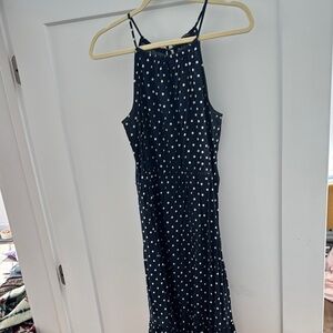 Banana Republic Dark Blue Dress with White Dots